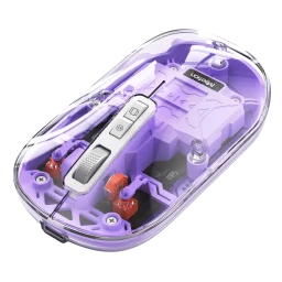 ماوس شفاف دو حالته بی‌سیم و بلوتوث بنفش مدل BTM005