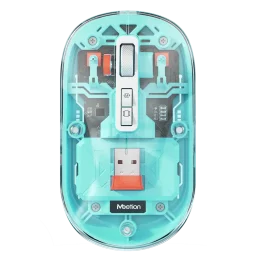 ماوس شفاف دو حالته بی‌سیم و بلوتوث سبز مدل BTM005