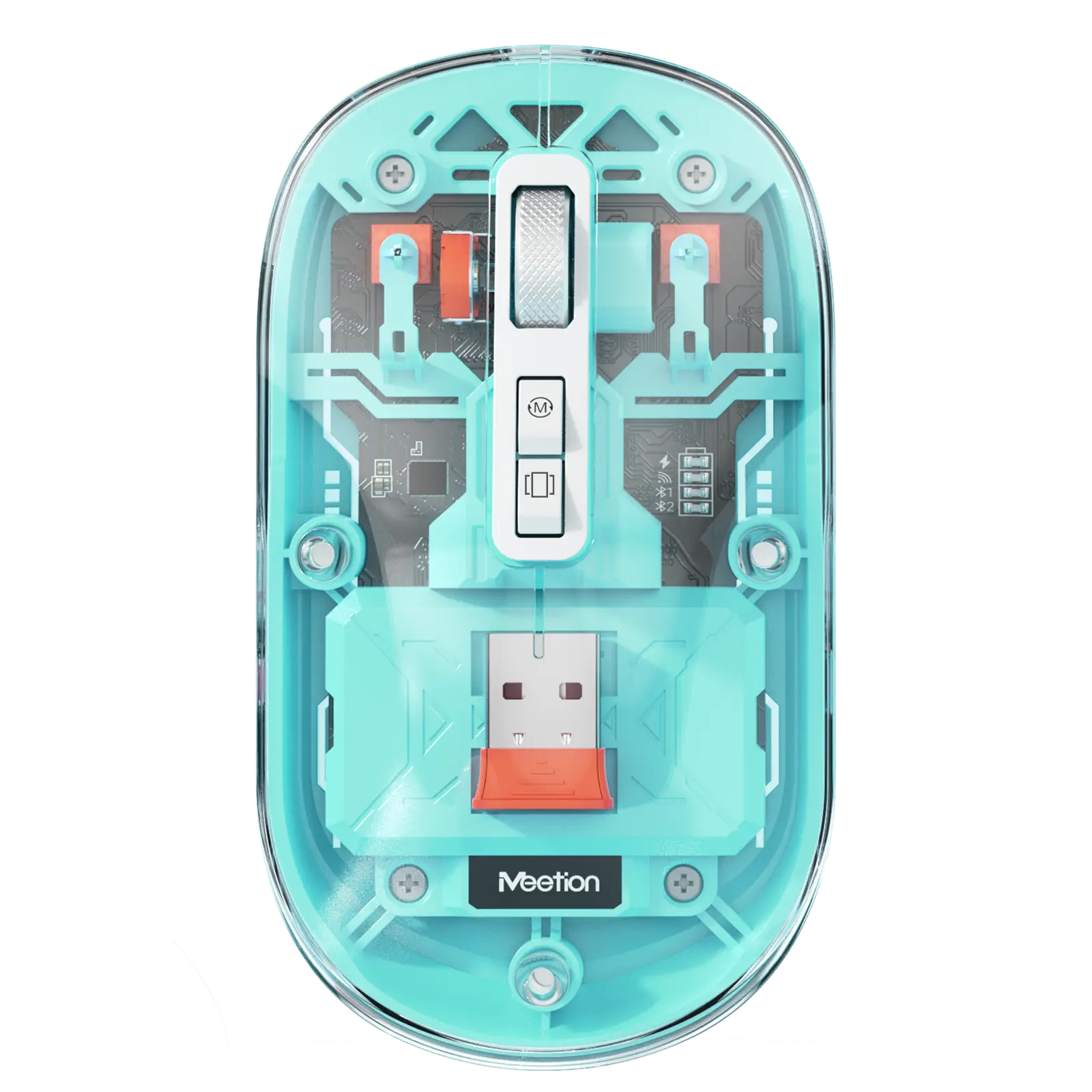 ماوس شفاف دو حالته بی‌سیم و بلوتوث سبز مدل BTM005