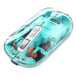 ماوس شفاف دو حالته بی‌سیم و بلوتوث سبز مدل BTM005