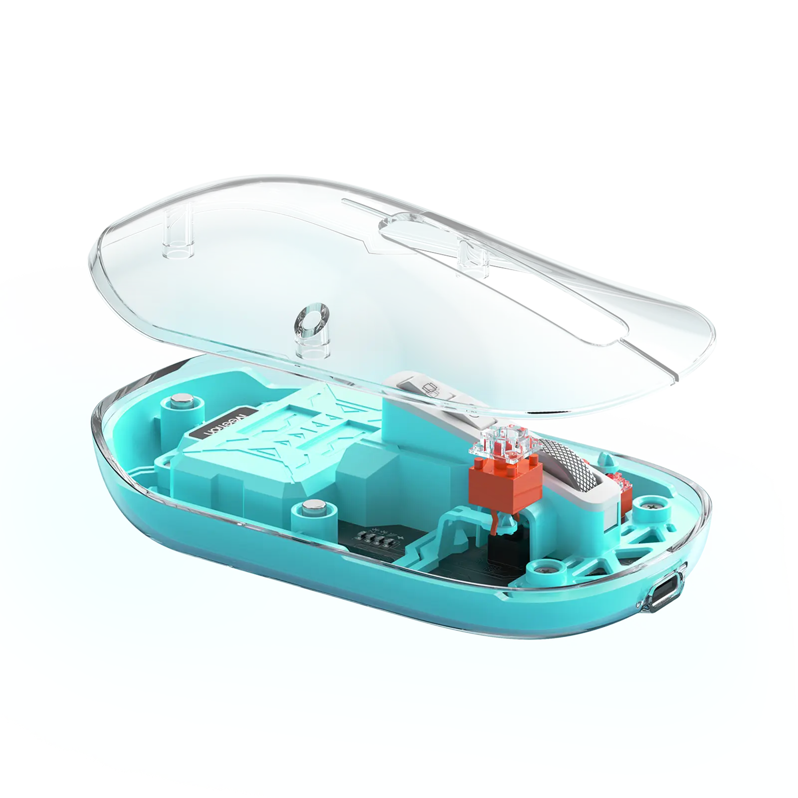 ماوس شفاف دو حالته بی‌سیم و بلوتوث سبز مدل BTM005