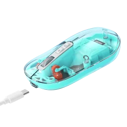 ماوس شفاف دو حالته بی‌سیم و بلوتوث سبز مدل BTM005