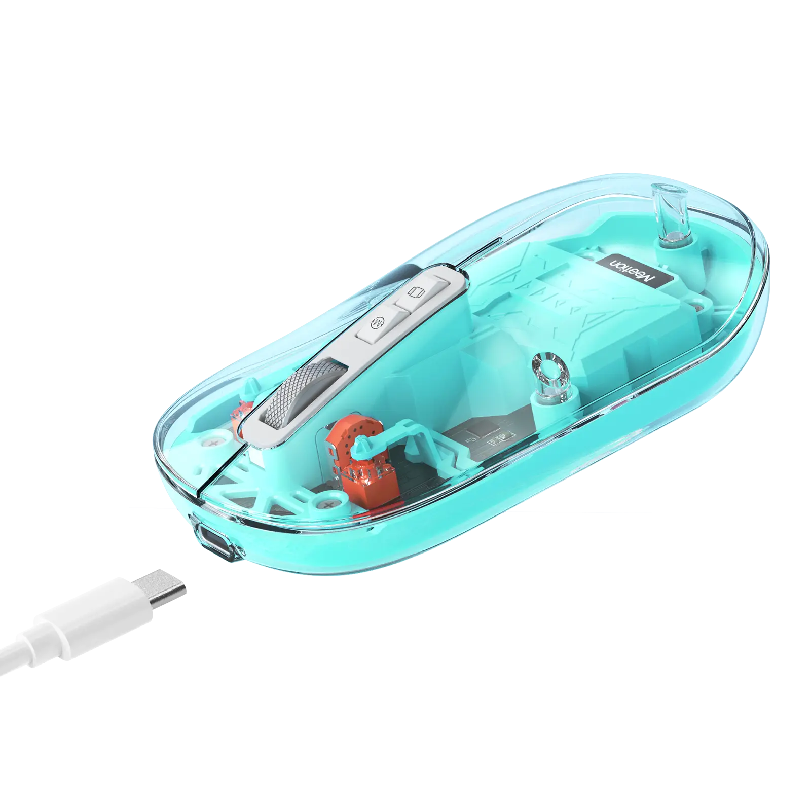 ماوس شفاف دو حالته بی‌سیم و بلوتوث سبز مدل BTM005