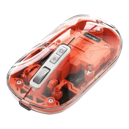 ماوس شفاف دو حالته بی‌سیم و بلوتوث نارنجی مدل BTM005