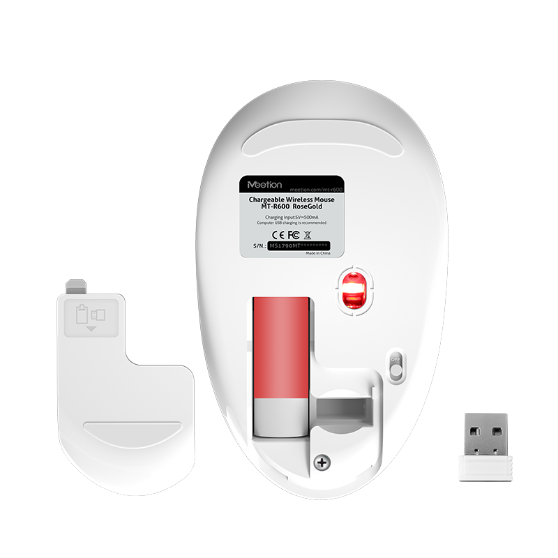 ماوس بی سیم قابل شارژ رزگلد مدل R600