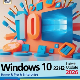 Windows 10 22H2 Home,Pro,Enterprise 2026 32&64-bit 1DVD9