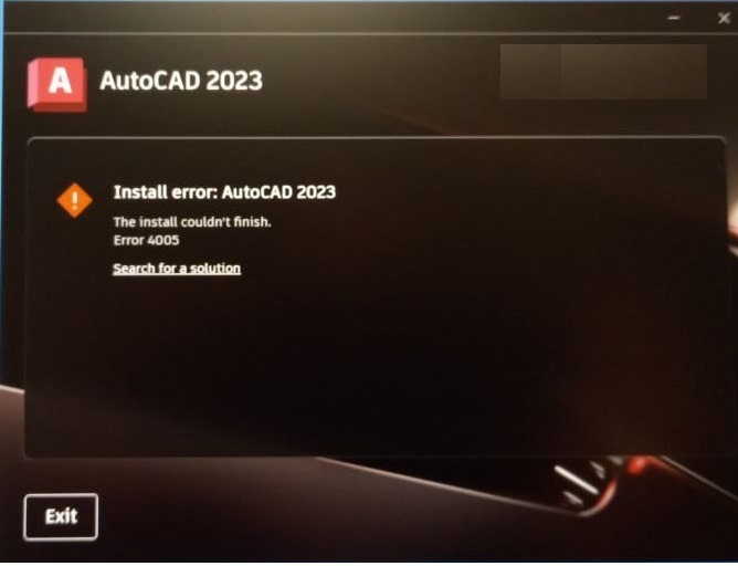 Autodesk-2023-Error